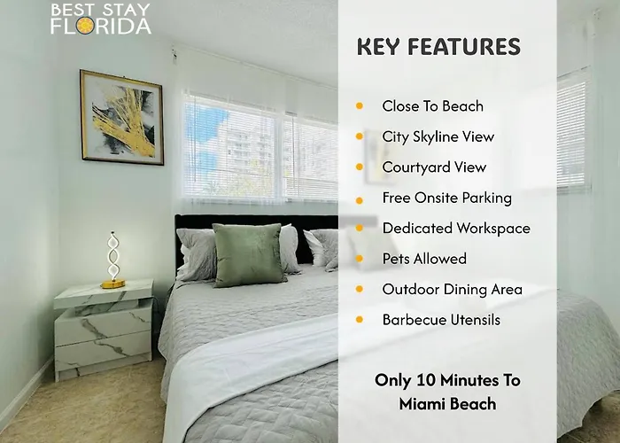 Miami Magic Close To Beach City Skyline View